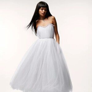 New Betsey Johnson Bride Vibes Tulle Dress - White XL / 16